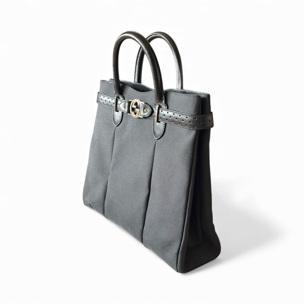 Gucci Tom Ford Era black Canvas and Leather Tote bag like new - Picture 2 of 16